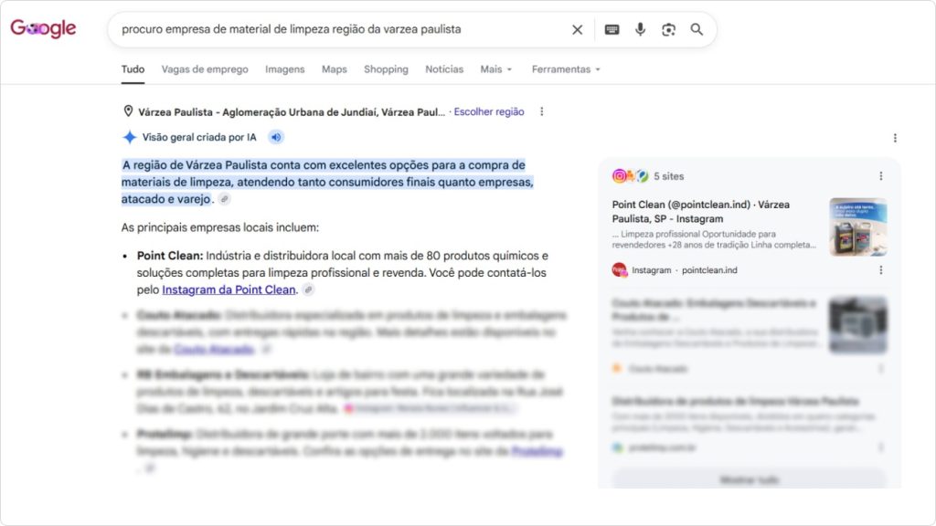 Cliente PointClean - Mencionado na IA